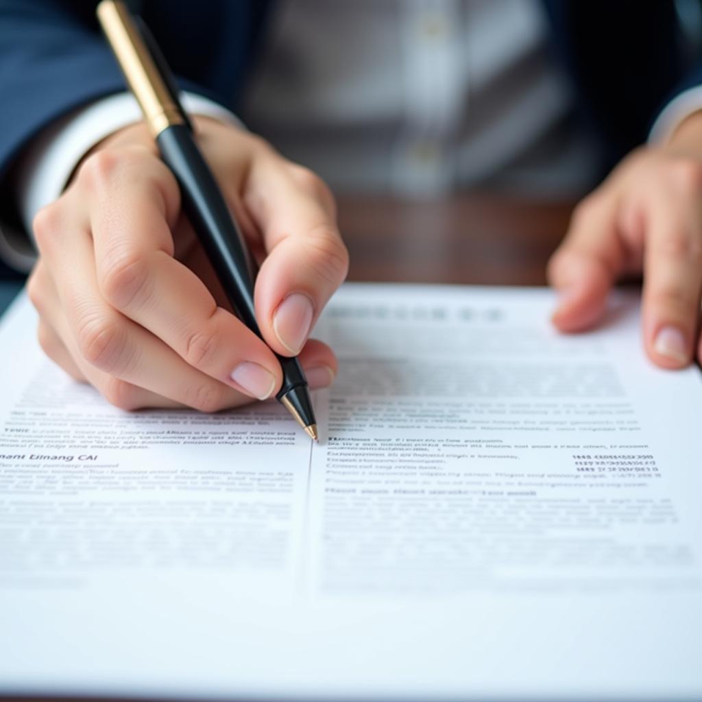 Signing Car Finance Agreement