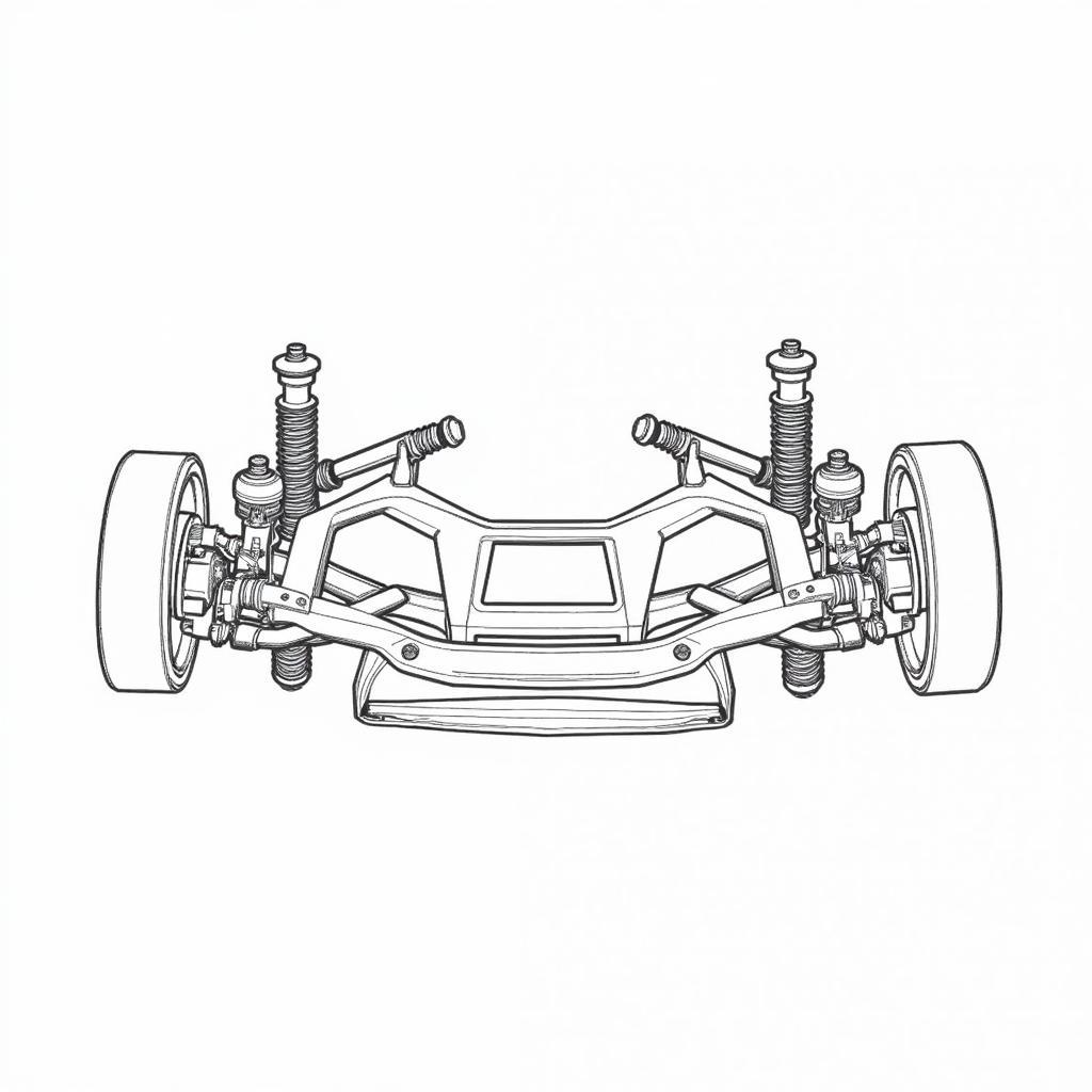 Assembly Drawing of a Sports Car Front Suspension