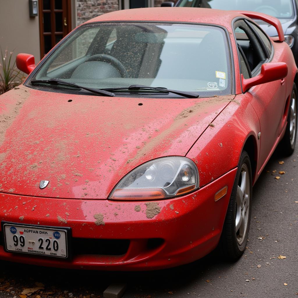 Sports Car Exposed to Outdoor Elements