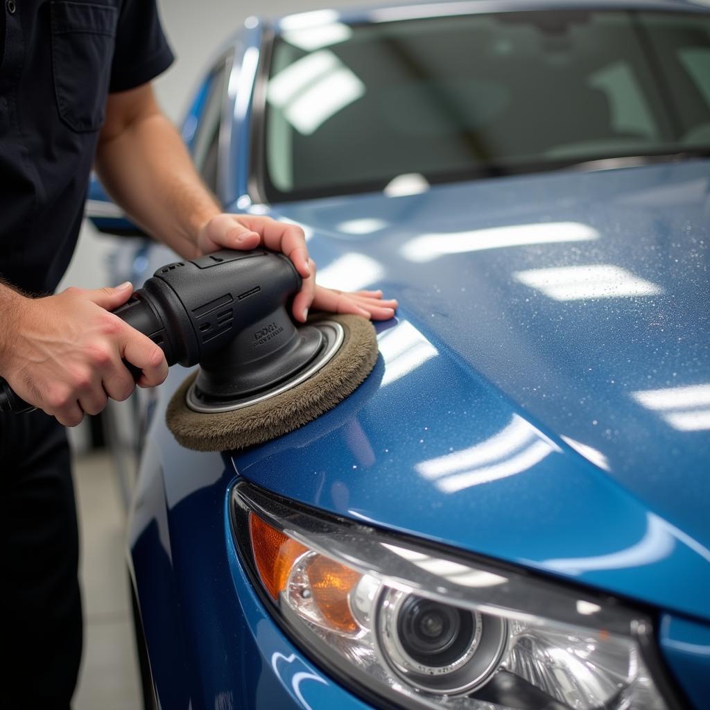 Paint correction on a car in Thousand Oaks