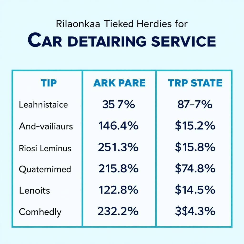 Tipping Guide for Car Detailers