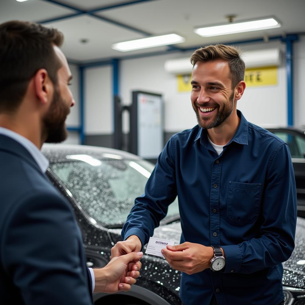 Tipping a Mobile Car Detailer