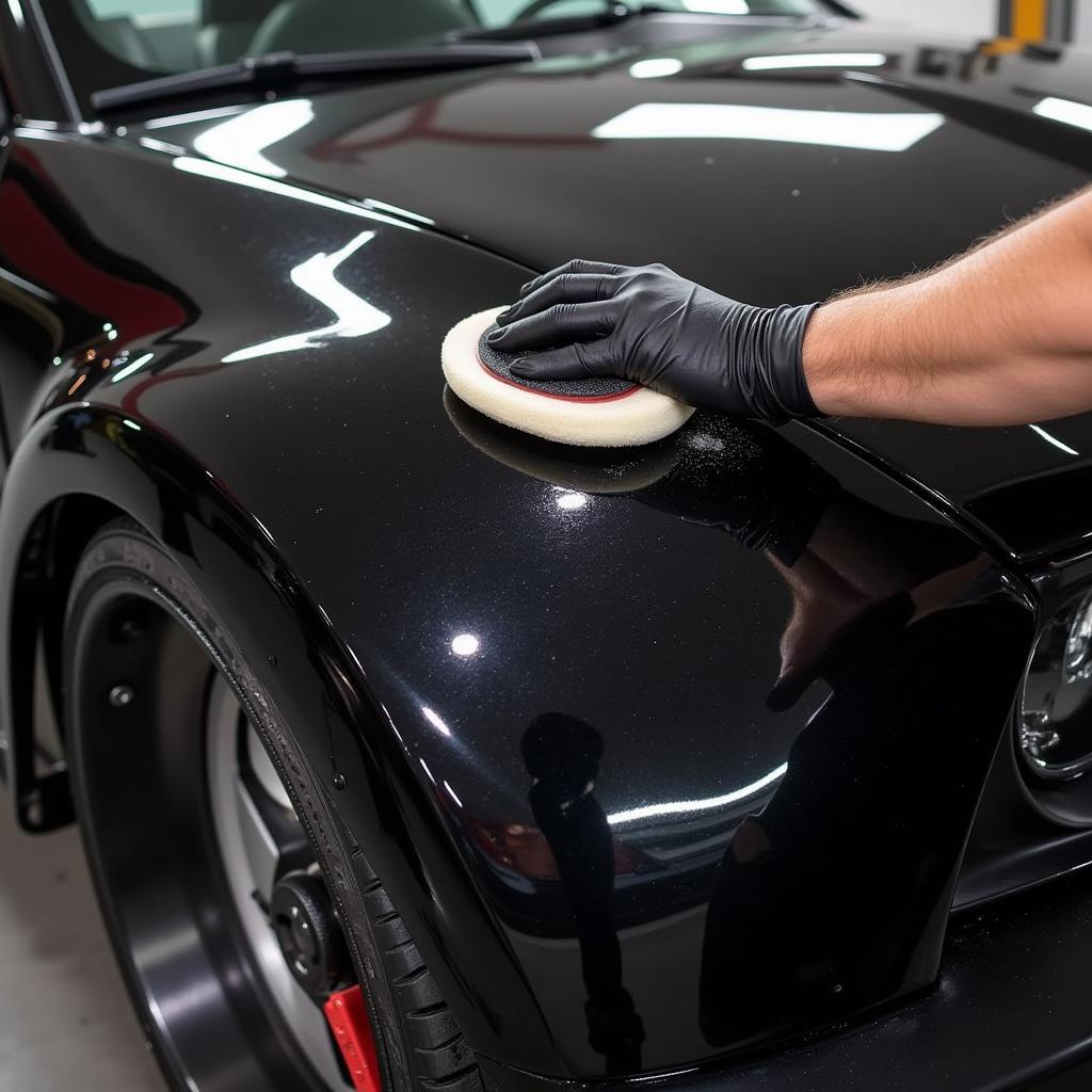 Top car detailing products Glasgow for black car care