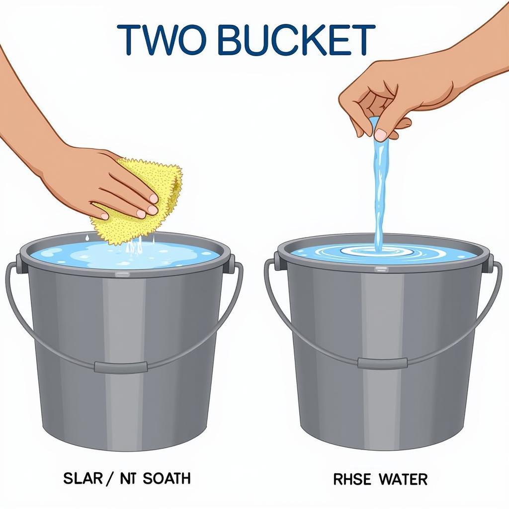 Two-Bucket Car Wash Method Demonstration