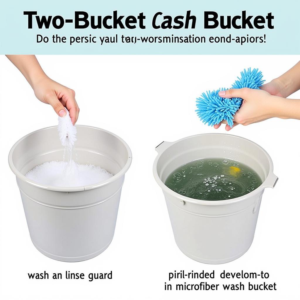 Two Bucket Car Wash Method Demonstration