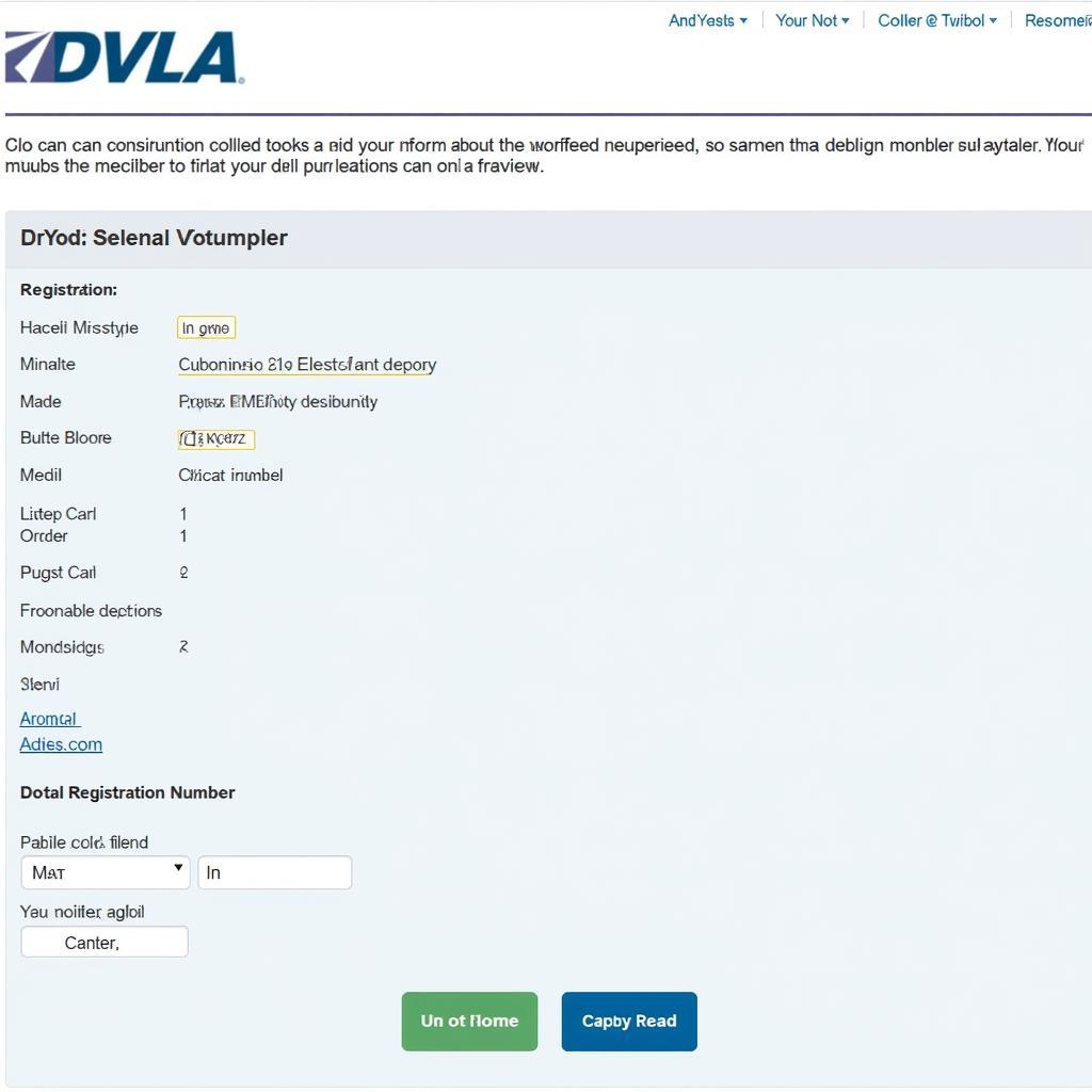 UK DVLA Website Vehicle Check