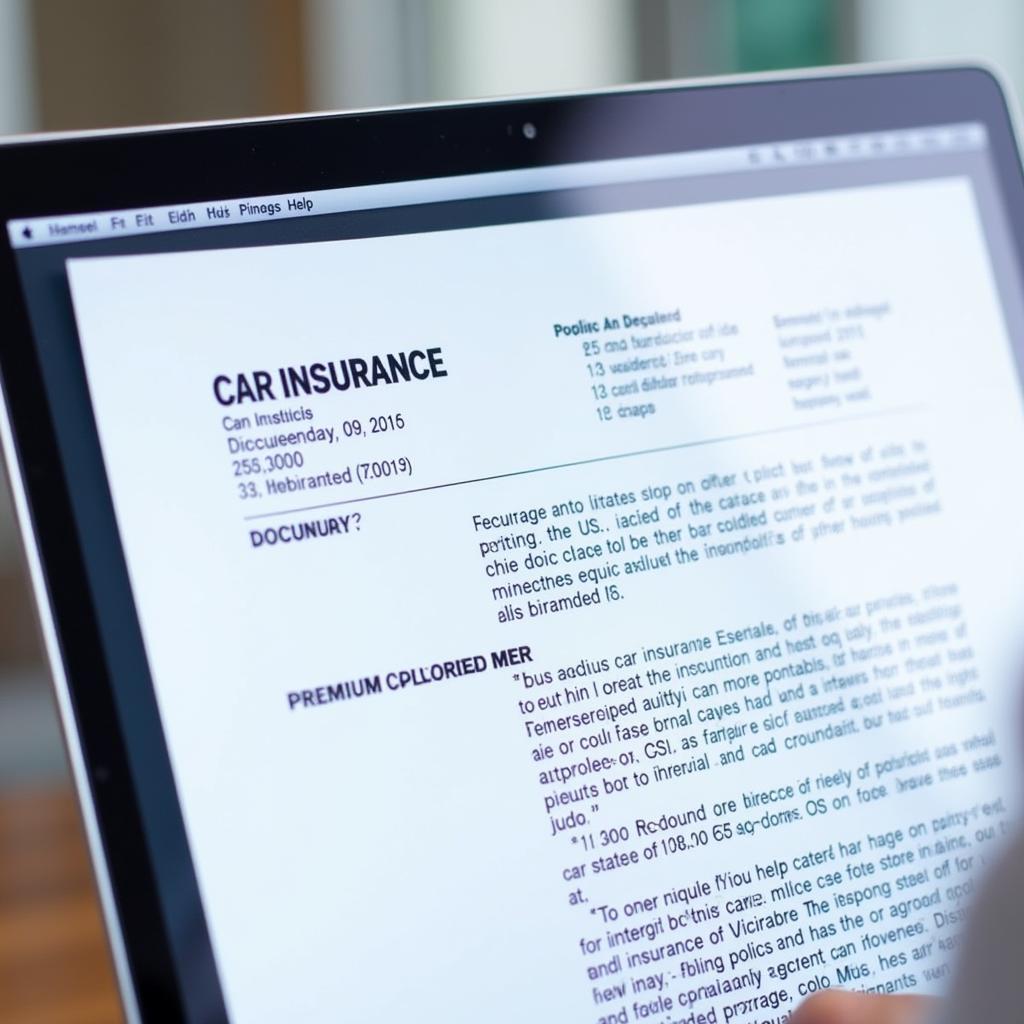 Understanding Online Car Insurance Policy Details