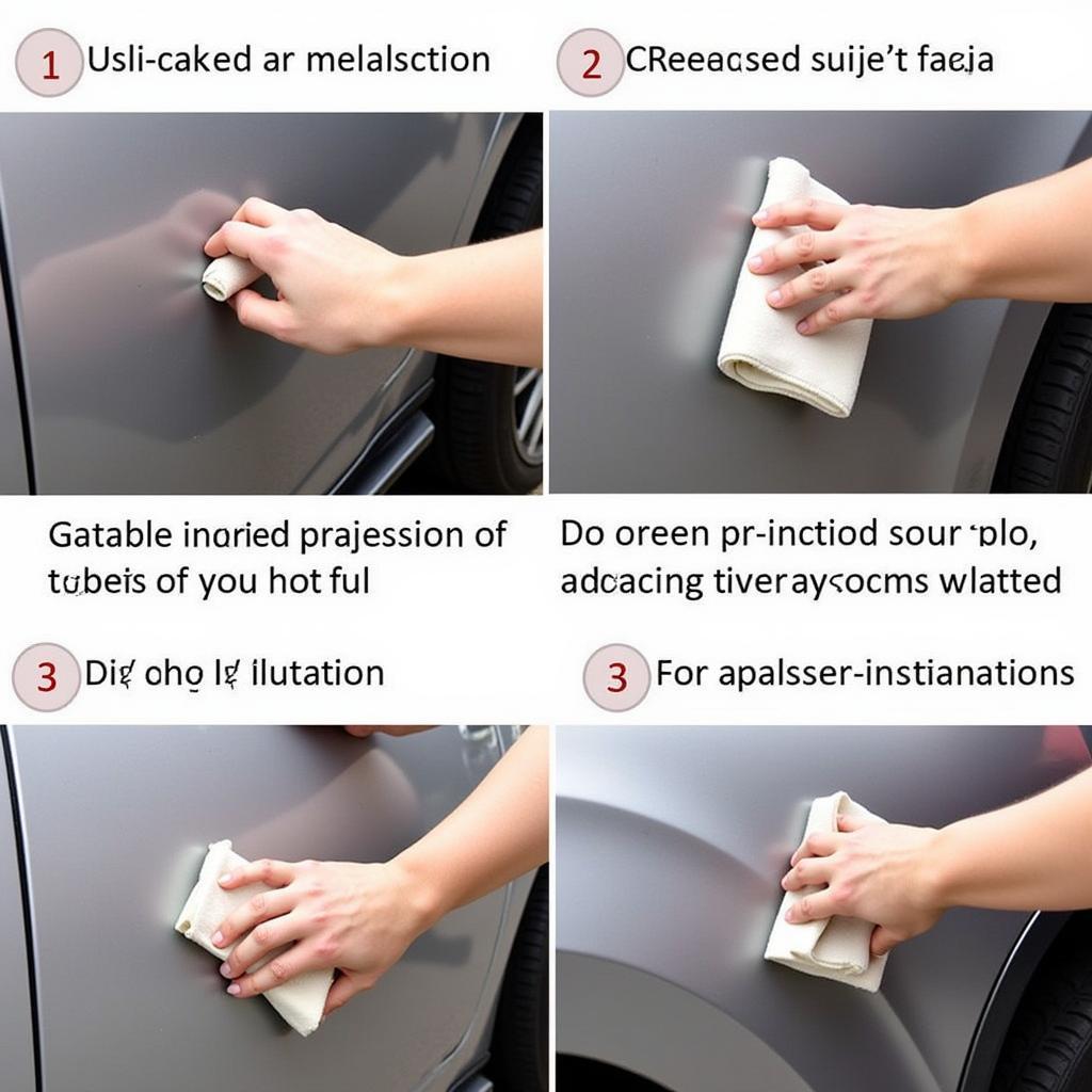 Using a Clay Mitt with Lubricant on Car