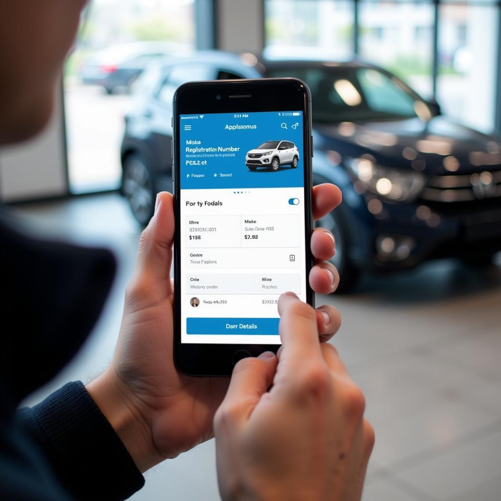 Using a Mobile App to Check Car Details