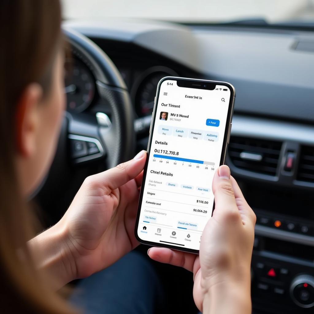 Using a Mobile App to Check Car Details