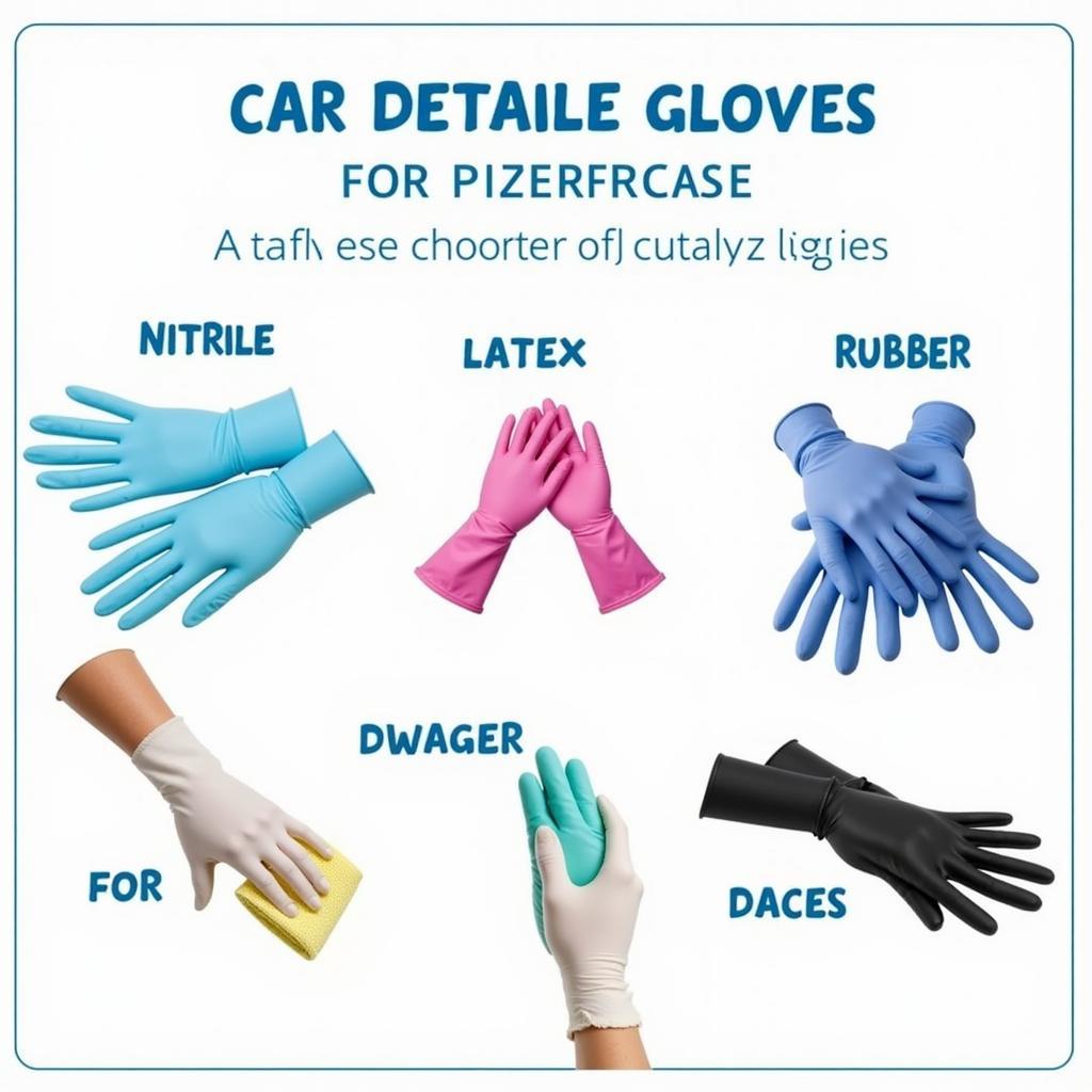 Variety of Car Detailing Gloves