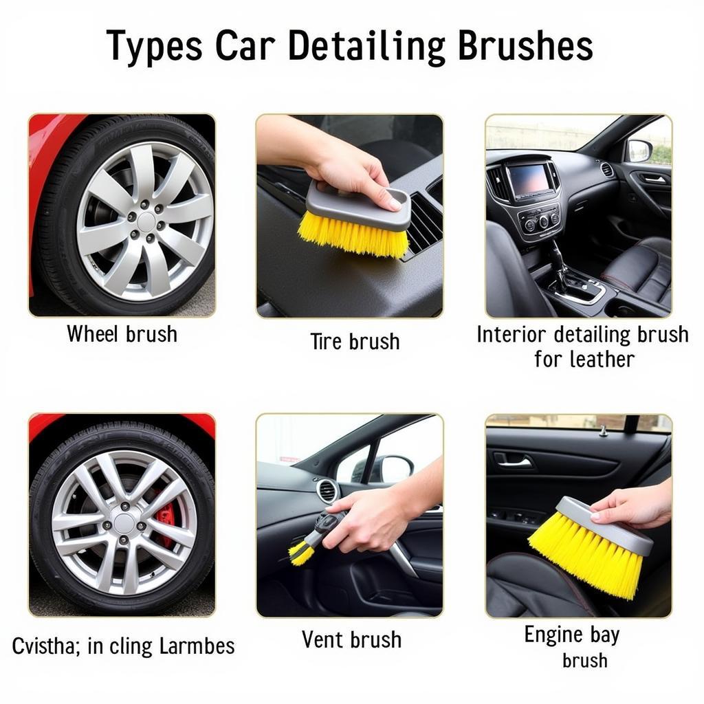 Different Car Detailing Brushes for Specific Cleaning Tasks