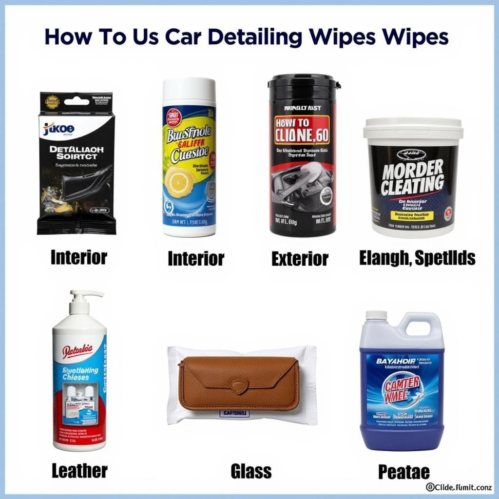 Different Car Detailing Wipes for Various Purposes