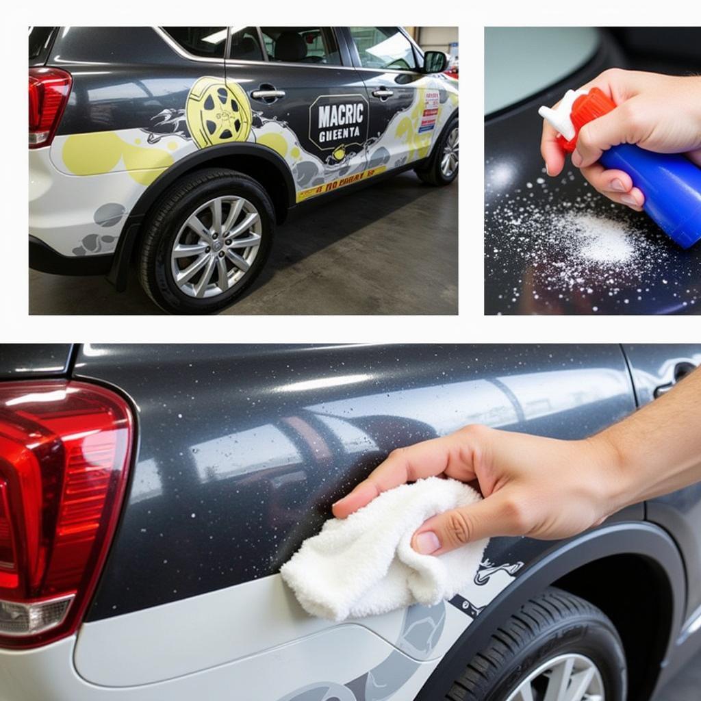 Decontaminating a Vinyl Car Wrap