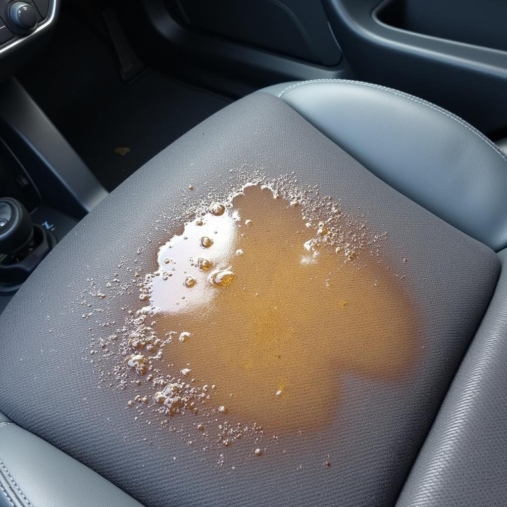 Vomit Stained Car Seat