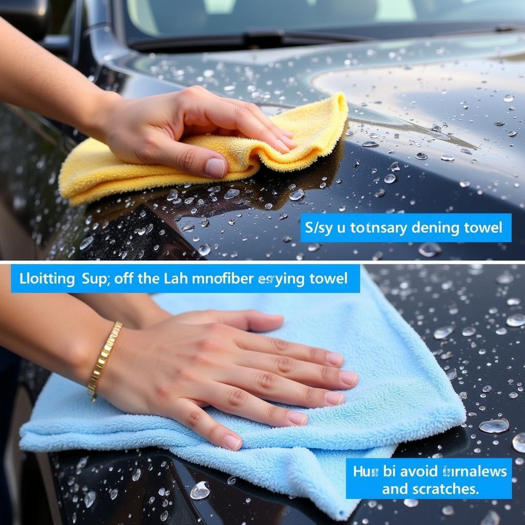 Washing and Drying a New Car