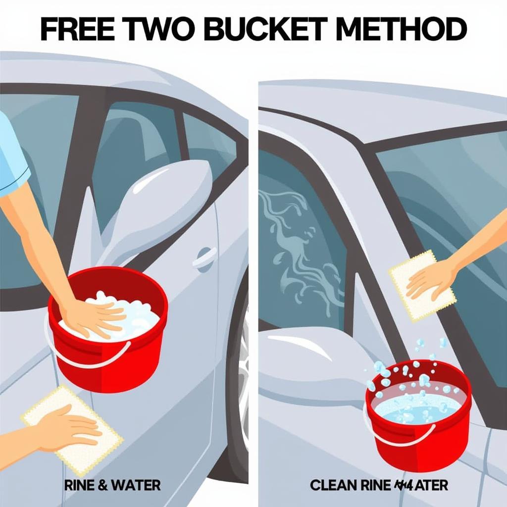 Washing a Car Using the Two-Bucket Method