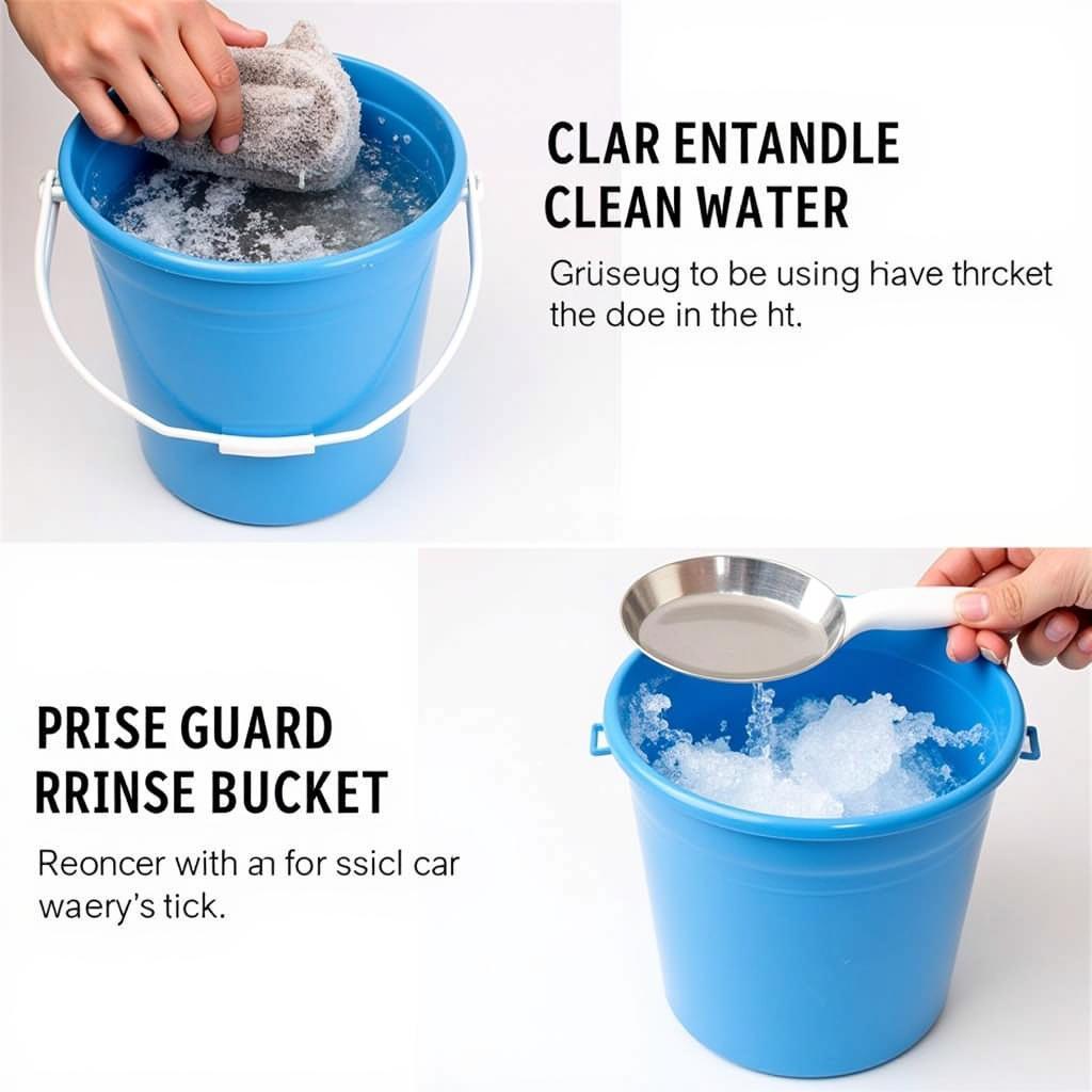 Two-bucket car washing method for scratch-free cleaning