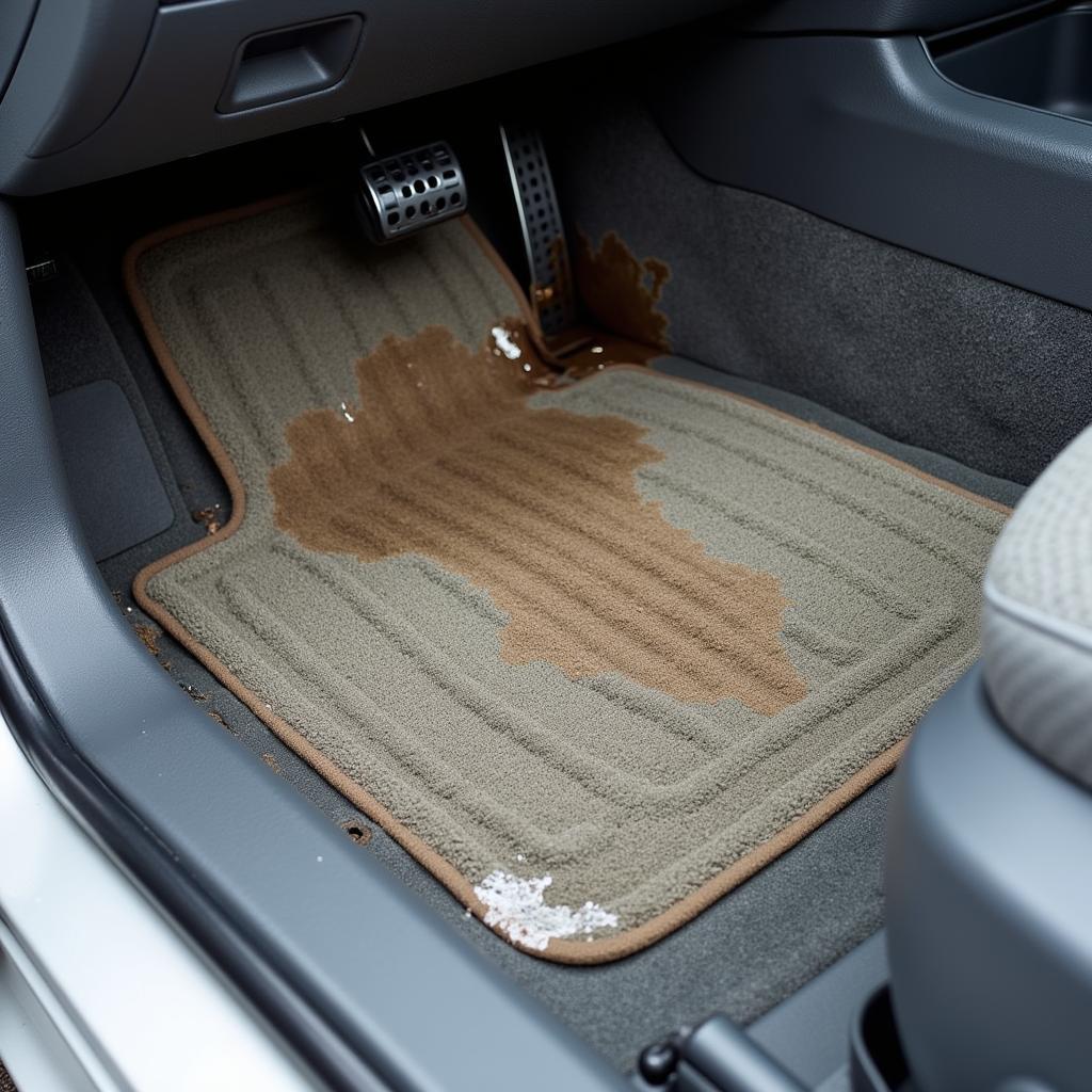 Water Damaged Car Interior Carpet