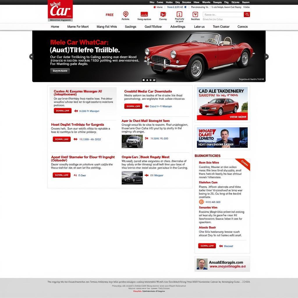 What Car Magazine Advertising Page