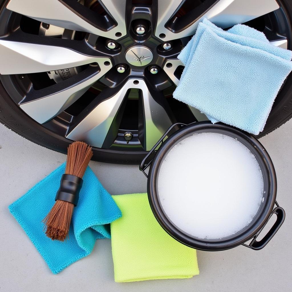 Wheel Cleaning Supplies Without Rim Detailing