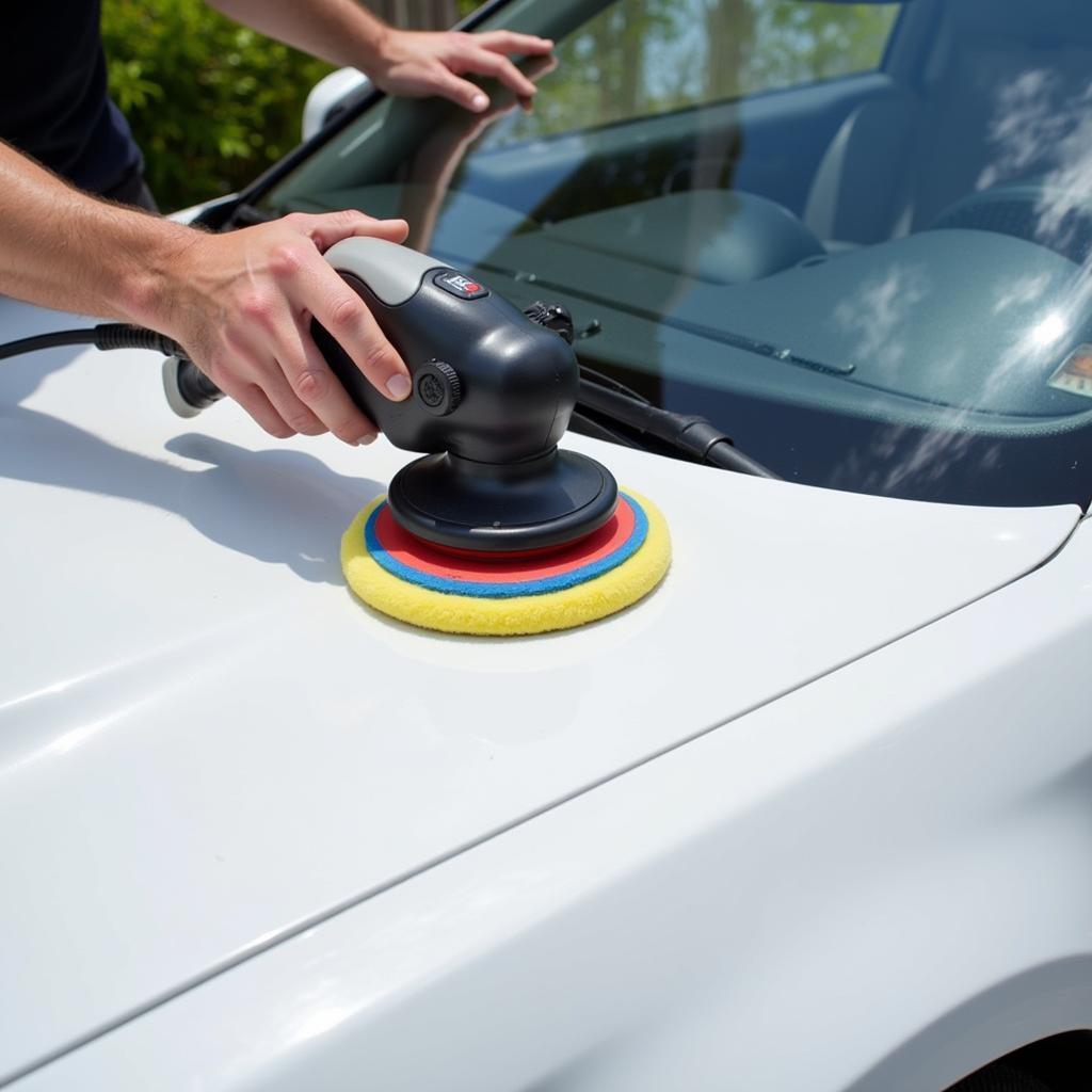 Polishing a White Car for a Flawless Finish