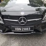 2018 Mercedes-Benz C43 AMG: Front view showcasing its sporty design and AMG styling cues