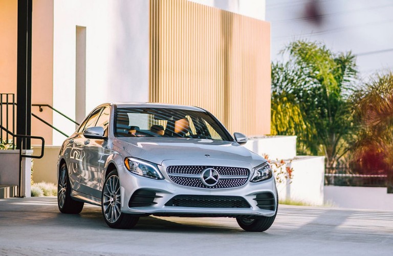 Mercedes-Benz C-Class 2021 model, a compact luxury sedan, illustrating the C-Class in Mercedes-Benz model name definitions