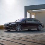 Luxury maroon Mercedes-Benz S-Class sedan showcasing elegant design, similar to the 2016 S550 for sale.