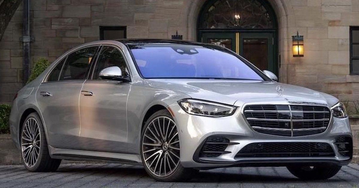 Silver 2023 Mercedes-Benz S-Class parked outside