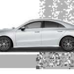 Mercedes-Benz AMG CLA 35 Coupe side view dimensions showcasing vehicle proportions and design