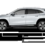 Mercedes GLA SUV side profile showcasing its compact SUV dimensions