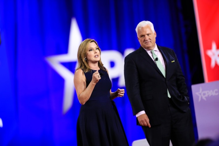 Mercedes Schlapp at CPAC 2022 with Matt Schlapp