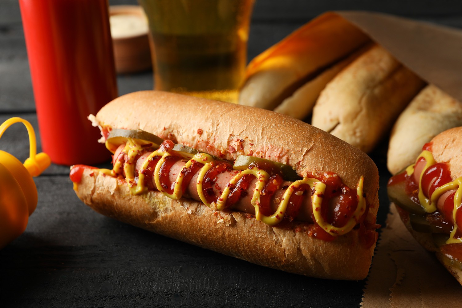 Classic hotdog at ATL Fan Fare, Mercedes-Benz Stadium