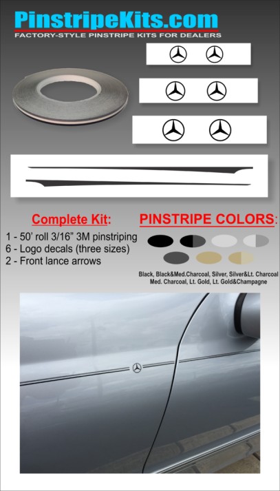 Mercedes-Benz vinyl pinstripe emblem stripe logo decal graphic