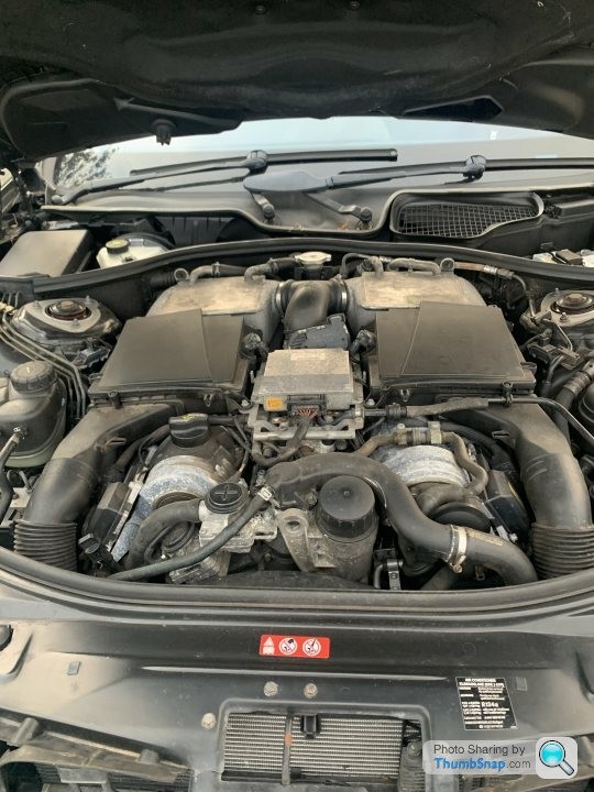 Mercedes V12 Twin Turbo Engine Bay Inspection