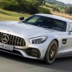 Silver Mercedes-AMG GT Exterior Front Driving