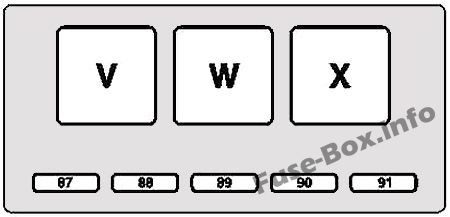 Auxiliary fuse and relay box location in Mercedes-Benz CL-Class / S-Class (1999-2006)