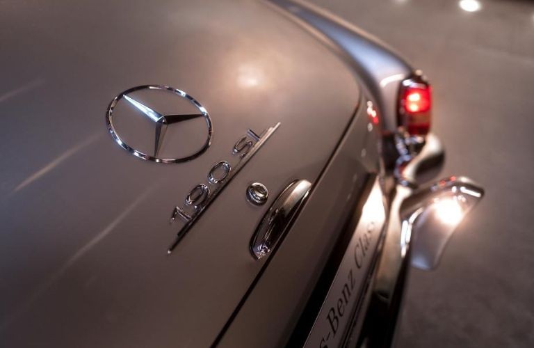 Mercedes-Benz emblem light, also known as the illuminated star, on a vehicle grille