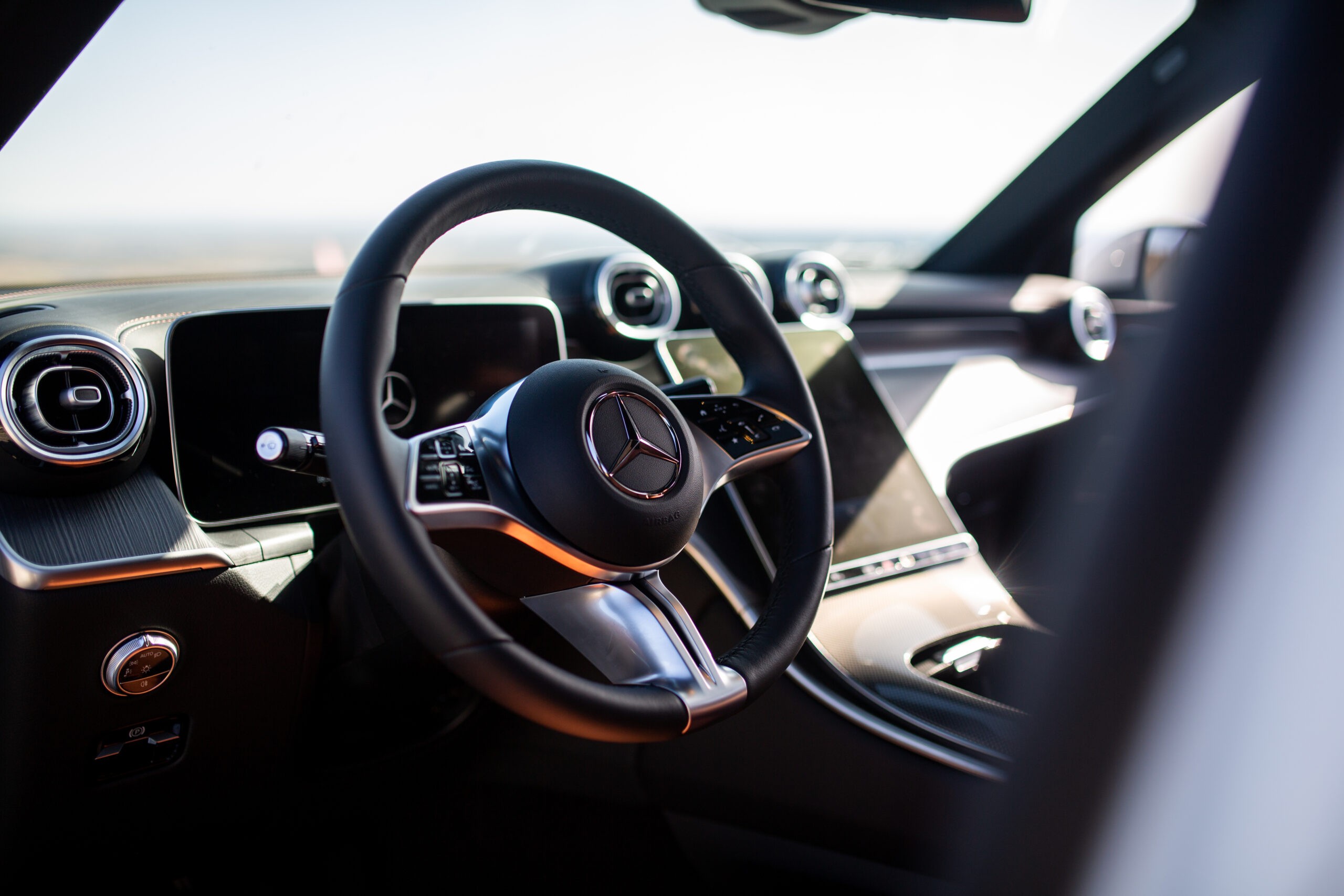 Mercedes GLC 300 interior rear seats and spacious legroom demonstrating the vehicle's passenger comfort