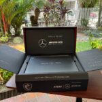 MSI Stealth 16 Mercedes AMG Edition box with "Luxury gaming experience" text