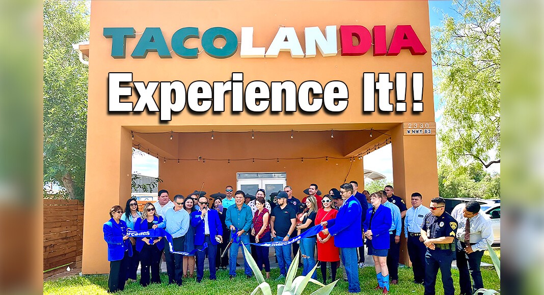 Exterior view of Tacolandia Mercedes restaurant, showcasing its vibrant signage and inviting entrance