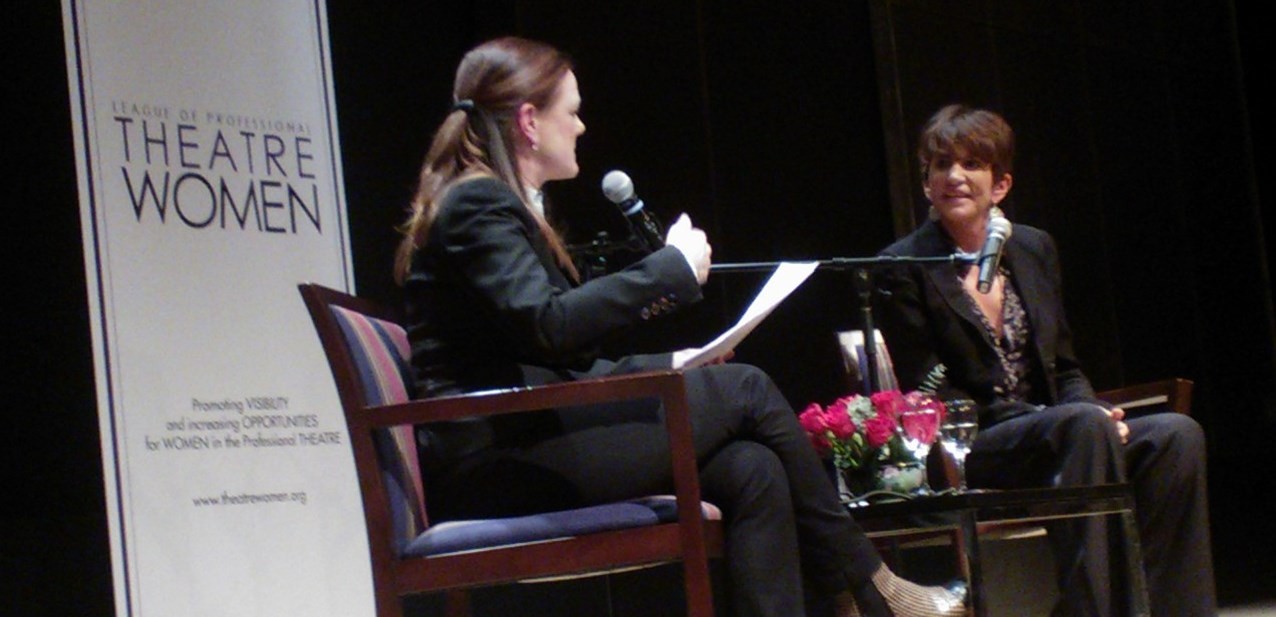 (L-R) Andrea Chapin, Mercedes Ruehl. Image by Martha Wade Steketee