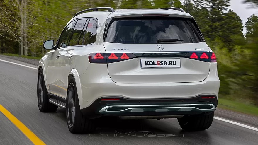 2026 Mercedes-Benz GLS Front Design with New LED Headlights and Grille