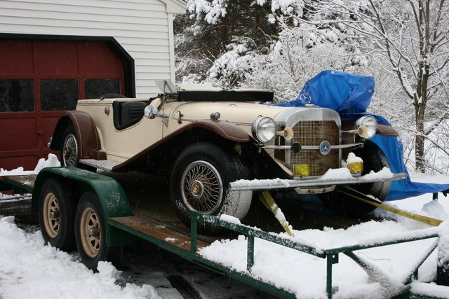 Front view of the CMC Mercedes Gazelle SSK replica, showcasing its classic lines and VW-based construction